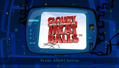Cloudy with a Chance of Meatballs title screen for PSP